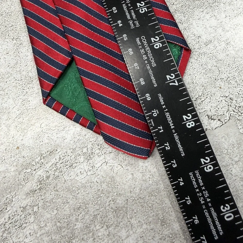 Tommy‎ Hilfiger Silk Tie Mens One Size Red Striped Made In China Necktie
